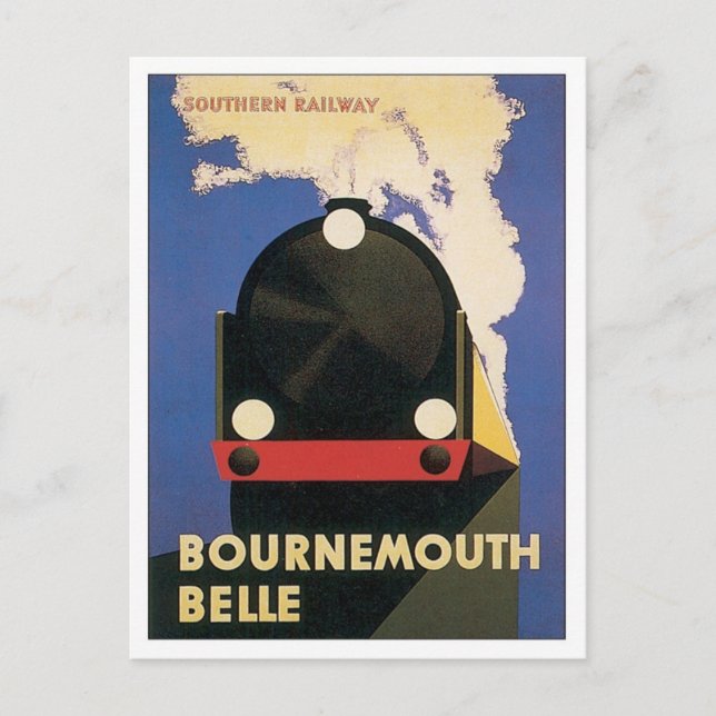 Cartão Postal Vintage Bournemouth (Frente)