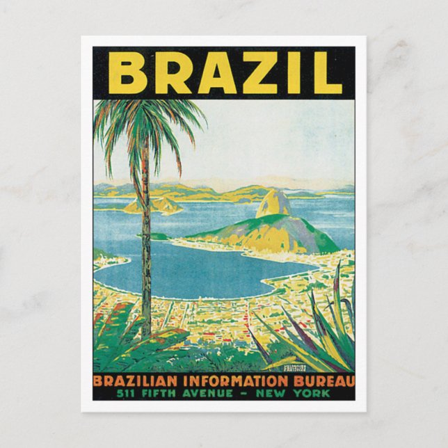 Cartão Postal Vintage Brasil (Frente)