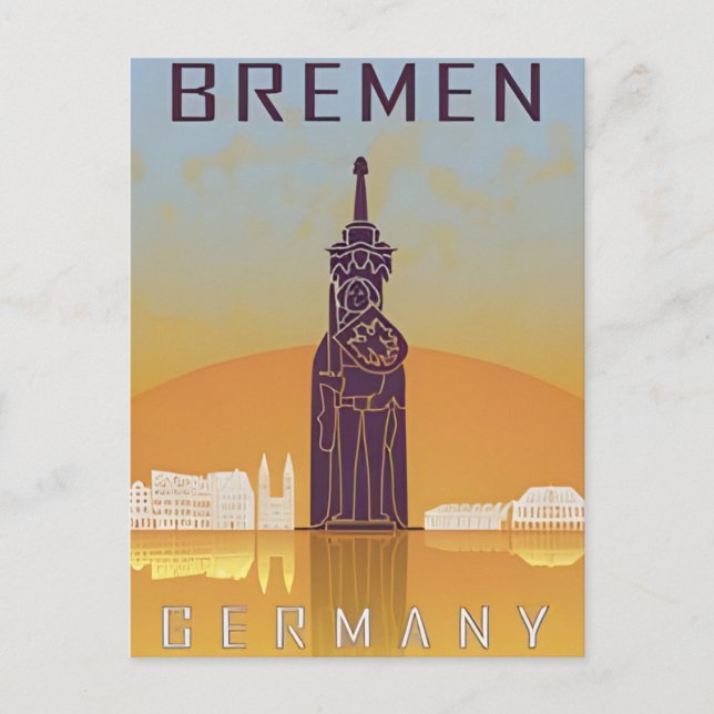 Cartão Postal vintage bremen Brême Alemanha Viagem allemagne (Frente)