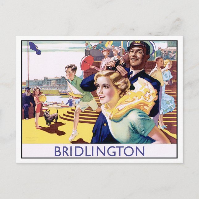 Cartão Postal Vintage Bridlington (Frente)