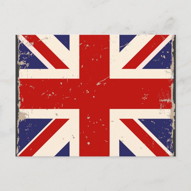 Cartão Postal Vintage British Flag Postcard (Frente)