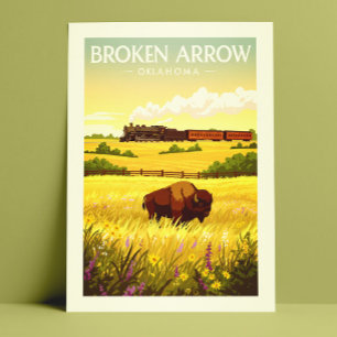 Cartão Postal Vintage Broken Arrow Oklahoma