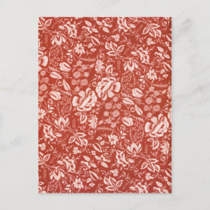 Cartão Postal Vintage Brown Rustic Garden Floral