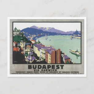 Cartão Postal Vintage Budapest Hungria