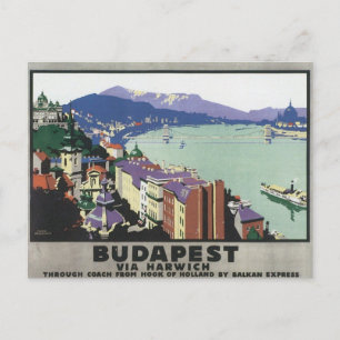 Cartão Postal Vintage Budapest Hungria