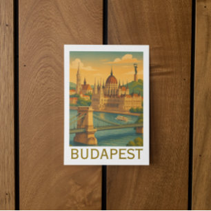 Cartão Postal Vintage Budapest Hungria Viagem Art Impressão