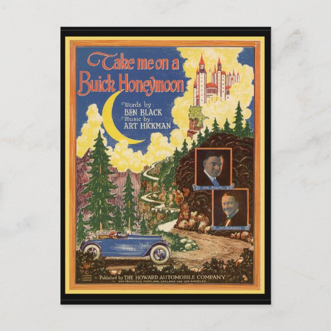 Cartão Postal Vintage Buick Car (Frente)