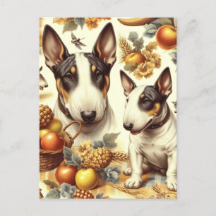 Cartão Postal Vintage Bull Terrier Painting