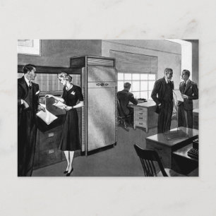 Cartão Postal Vintage Business, Escritório Executivo de Negócios