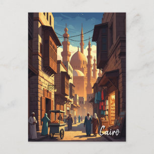 Cartão Postal Vintage Cairo Egypt Viagem