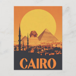 Cartão Postal Vintage Cairo Sunset