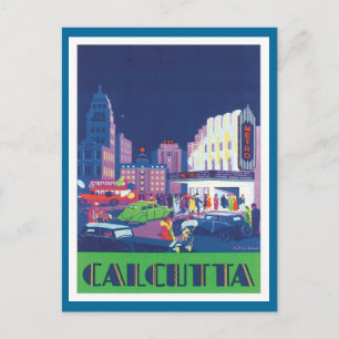 Cartão Postal Vintage Calcutta Kolkata India