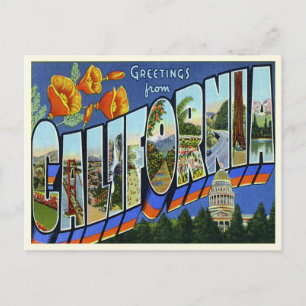 Cartão postal Vintage California