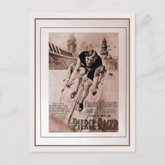 Cartão Postal Vintage campeão americano de ciclismo dos anos 190