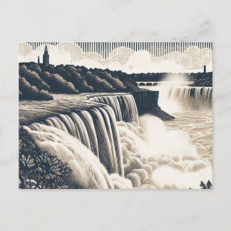 Cartão Postal Vintage Canada Posta Card Niagara Falls