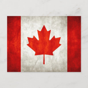 Cartão postal Vintage canadense Flag
