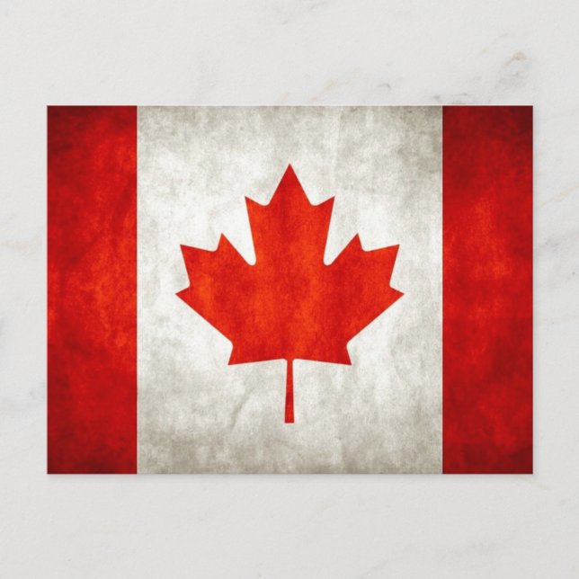 Cartão postal Vintage canadense Flag (Frente)