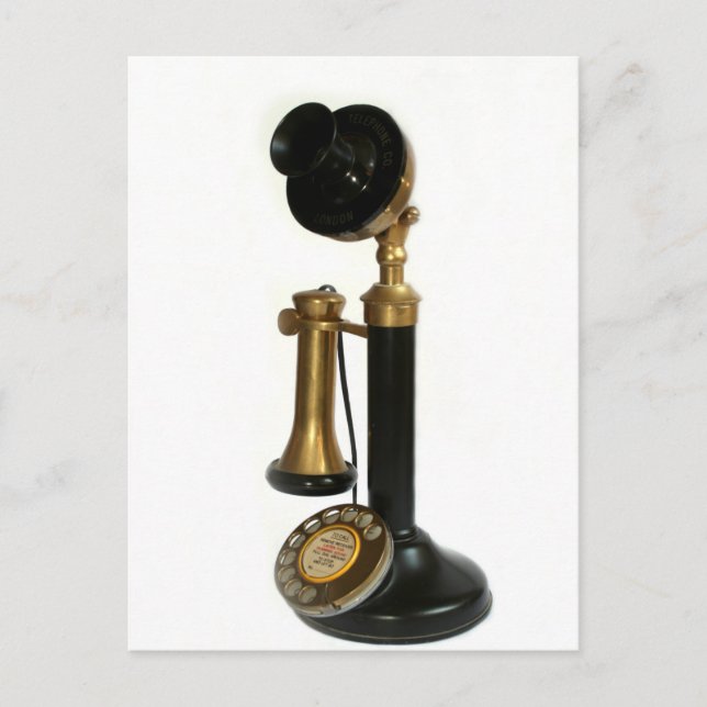 Cartão Postal Vintage Candlestick Phone (Frente)