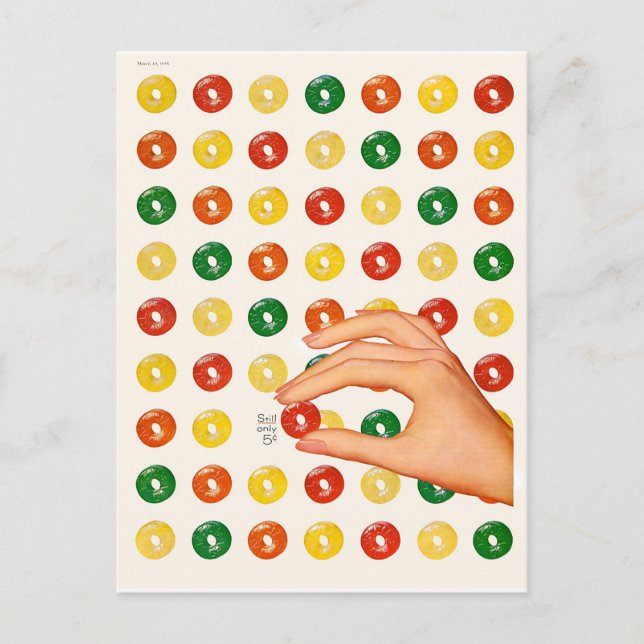 Cartão Postal Vintage Candy (Frente)