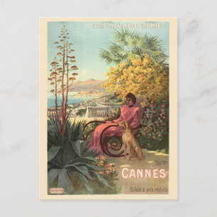 Cartão Postal Vintage Cannes França Riviera Viagem