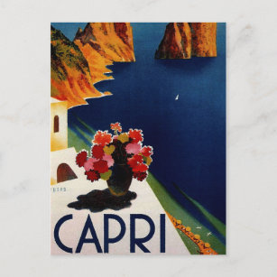 Cartão Postal Vintage Capri Itália Viagem