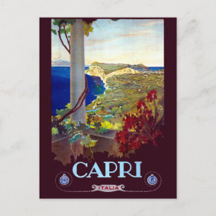 Cartão Postal Vintage Capri Itália Viagem