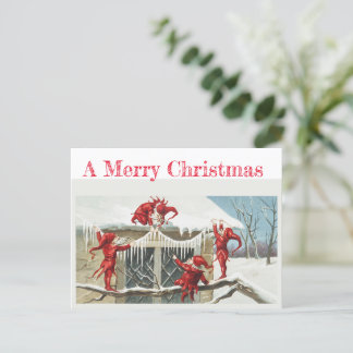 Cartão Postal Vintage card with gnomos