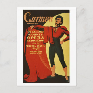 Cartão Postal Vintage Carmen Ópera e Balé