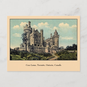Cartão Postal Vintage Casa Loma, Toronto, Canadá