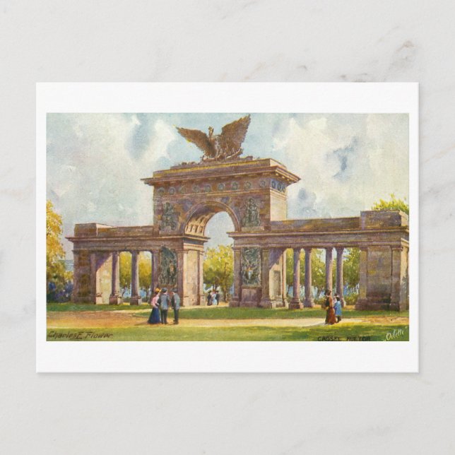 Cartão Postal Vintage Cassel Germany Aue Tor (Frente)