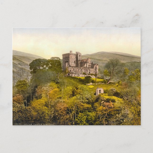 Cartão Postal Vintage Castle Campbell Scotland (Frente)