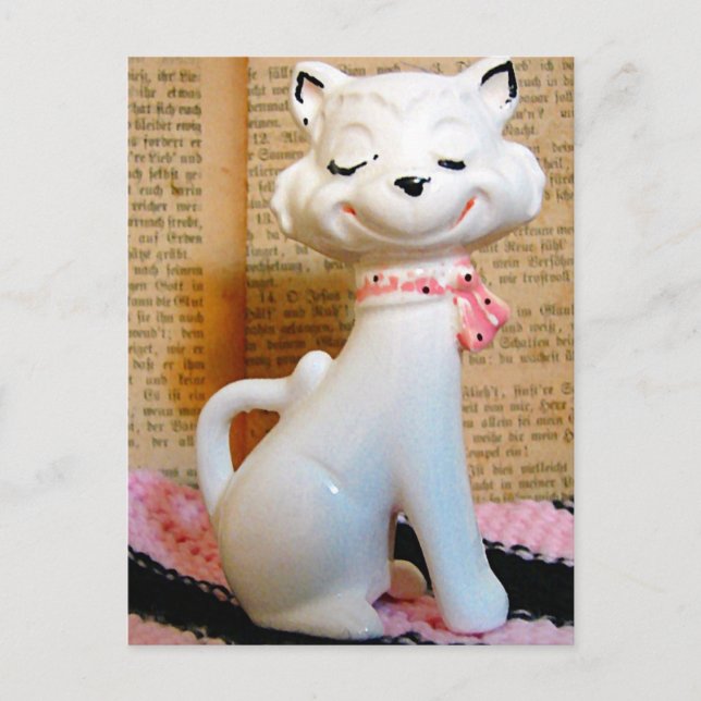 Cartão Postal Vintage Cat (Frente)