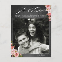 Vintage Chalkboard Boho Floral wedding