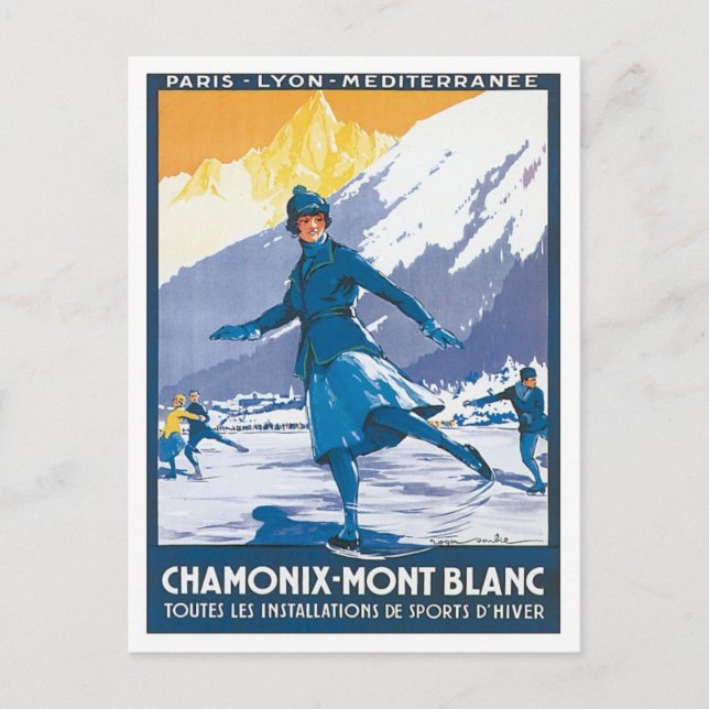Cartão Postal Vintage Chamonix Mont Blanc (Frente)