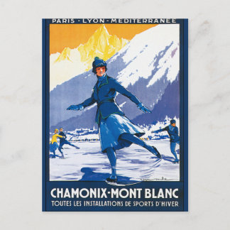 Cartão Postal Vintage Chamonix - Poster do Monte Branco