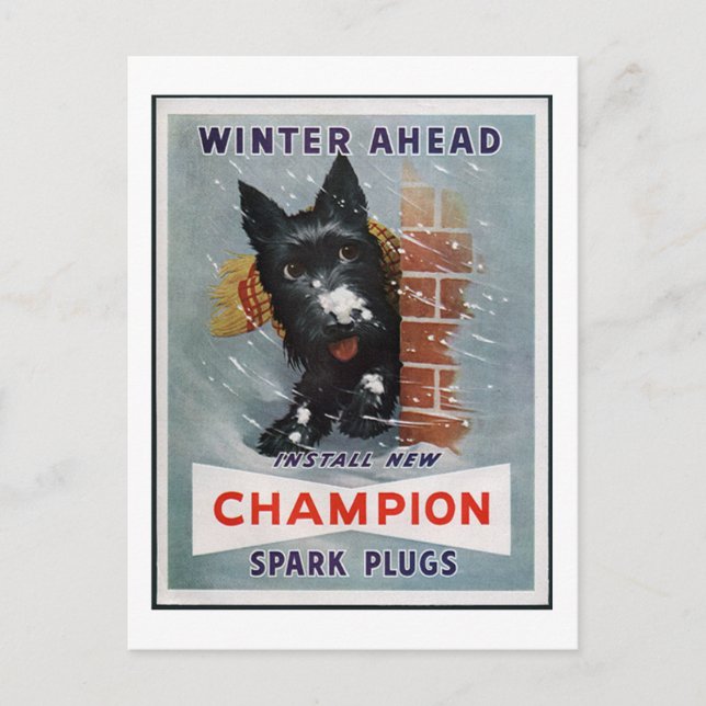 Cartão Postal Vintage Champion Spark Plug Ad (Frente)