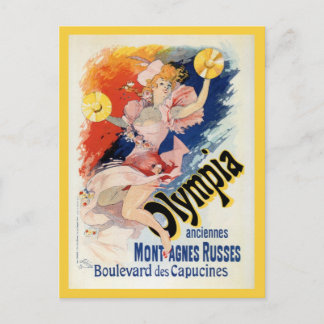 Cartão Postal Vintage Chéret belle époque Paris thead
