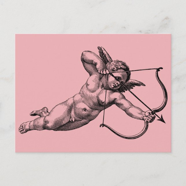 Cartão postal Vintage Cherub Cupid Love (Frente)
