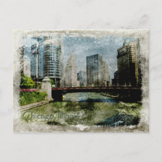Cartão postal Vintage Chicago