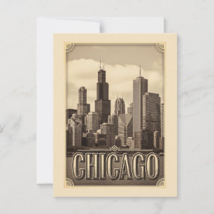 Cartão Postal vintage chicago