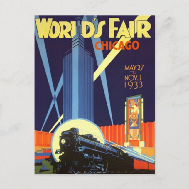 Cartão Postal Vintage Chicago, EUA - (Frente)