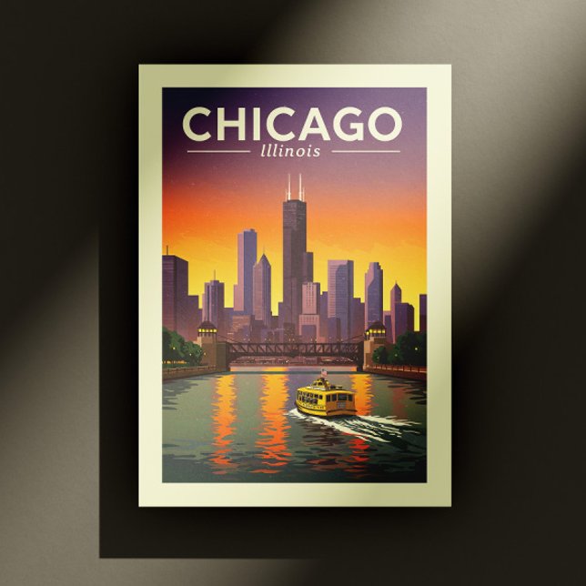 Cartão Postal Vintage Chicago Illinois (Criador carregado)
