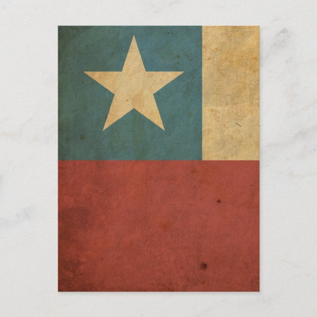 Cartão Postal Vintage Chile Flag (Frente)