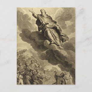 Cartão Postal Vintage Christian Enoch caminha com Deus