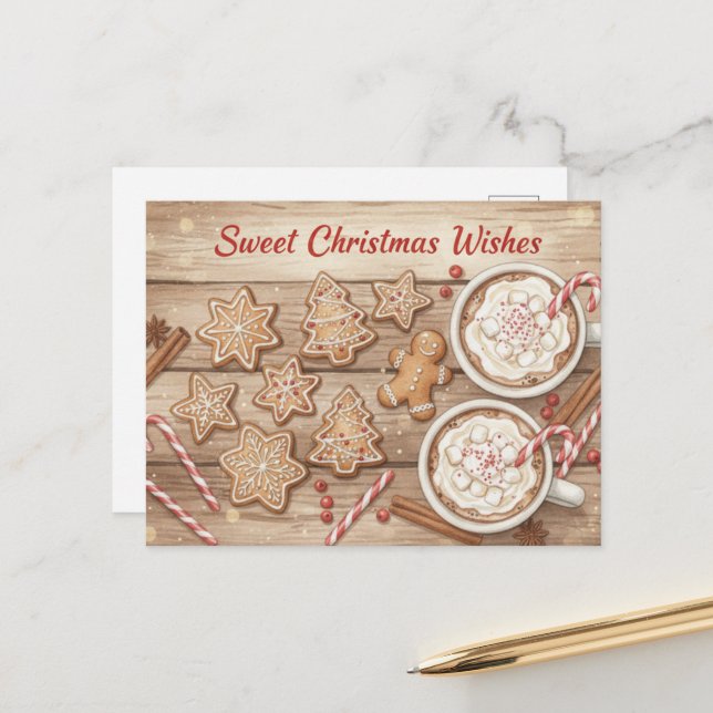 Cartão Postal Vintage Christmas Postcard (Frente/Verso In Situ)