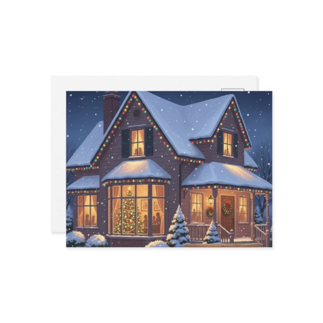 Cartão Postal Vintage Christmas Postcard (Frente/Verso In Situ)