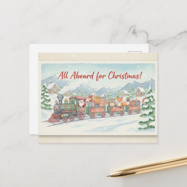 Cartão Postal Vintage Christmas Postcard (Frente/Verso In Situ)