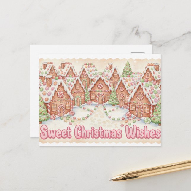 Cartão Postal Vintage Christmas Postcard (Frente/Verso In Situ)