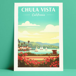 Cartão Postal Vintage Chula Vista California