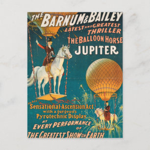 Cartão Postal Vintage : circo Barnum & Bailey -